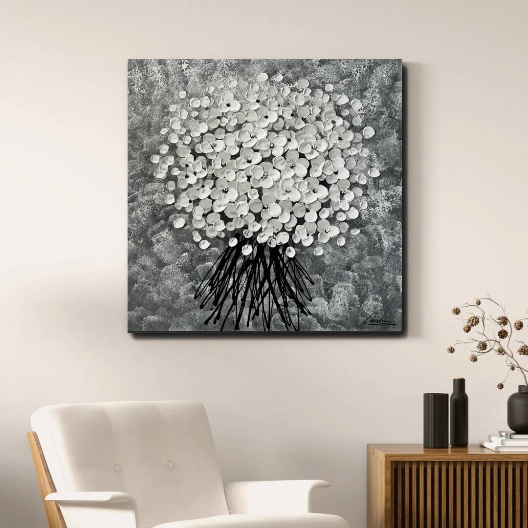 tavlor 90x90 (20) Målningar | Tavlor | Handmålad | Stor | Abstrakt